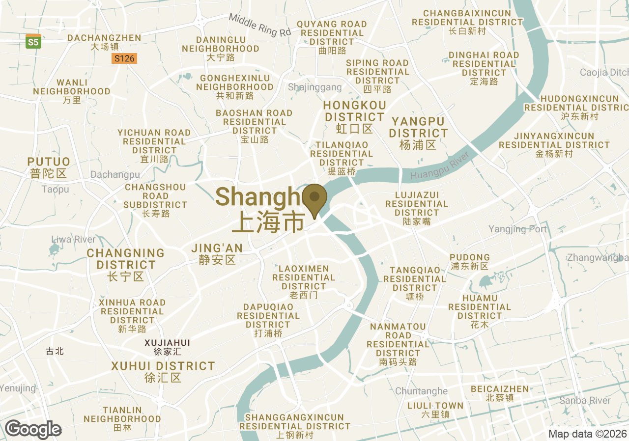 Map of Waldorf Astoria Shanghai on the Bund
