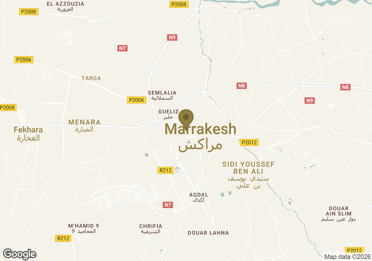 Map of Royal Mansour Marrakech