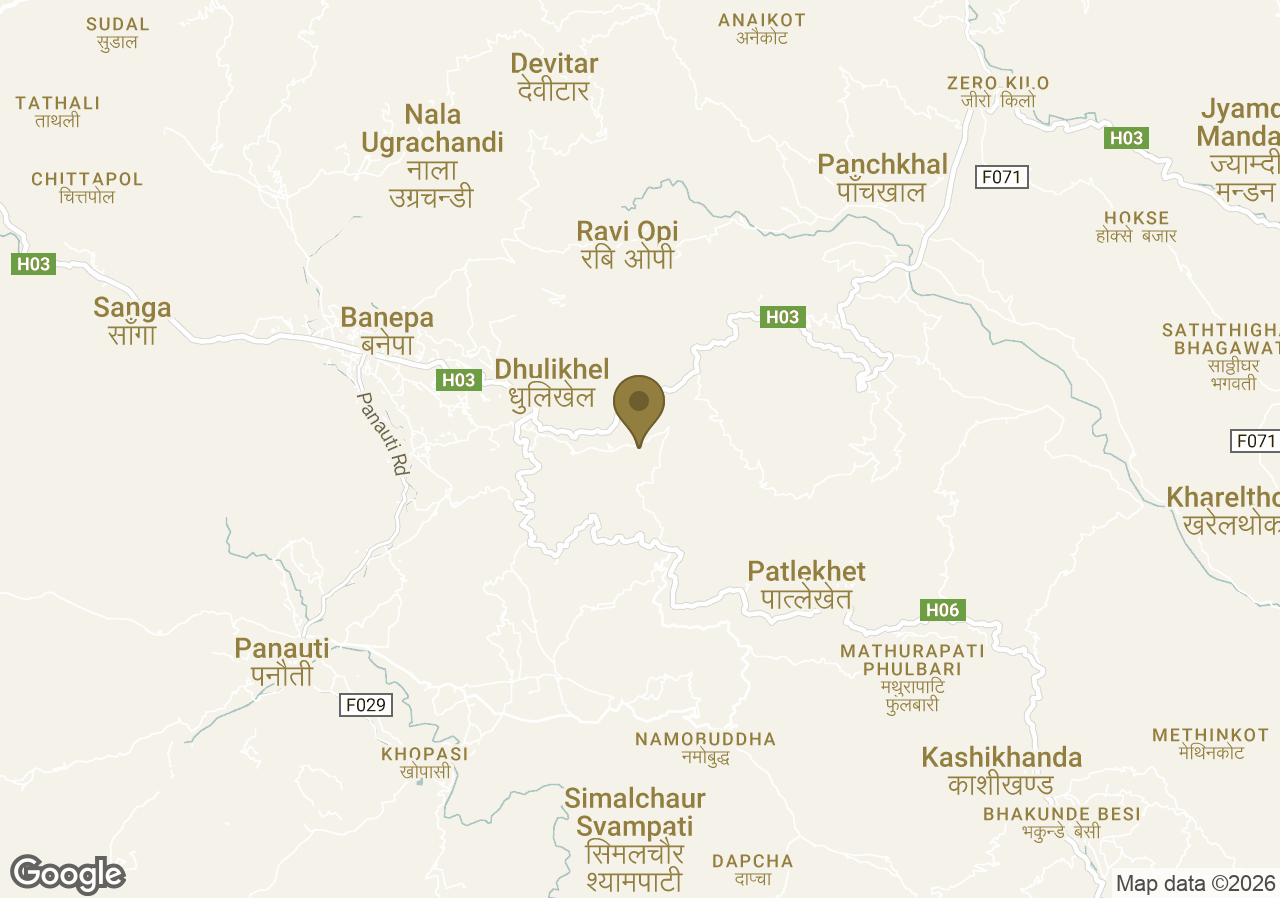Map of Dwarika’s Resort Dhulikhel