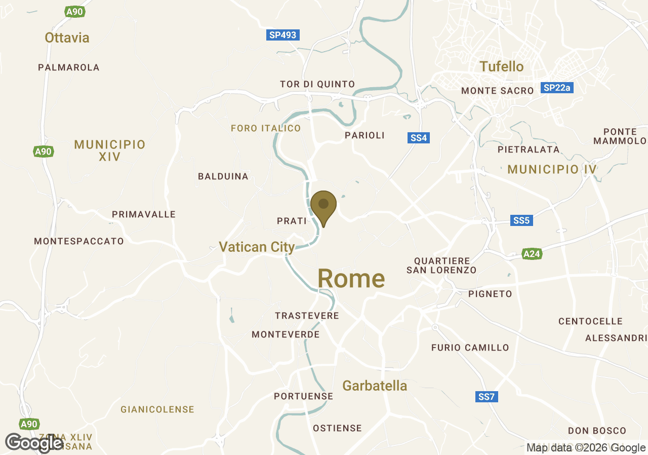 Map of Bulgari Hotel Rome