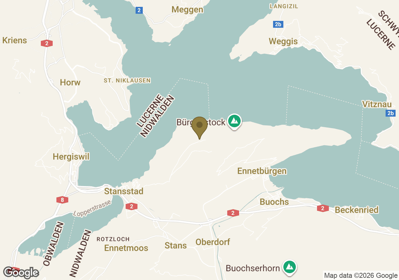 Map of Burgenstock Resort Lake Lucerne