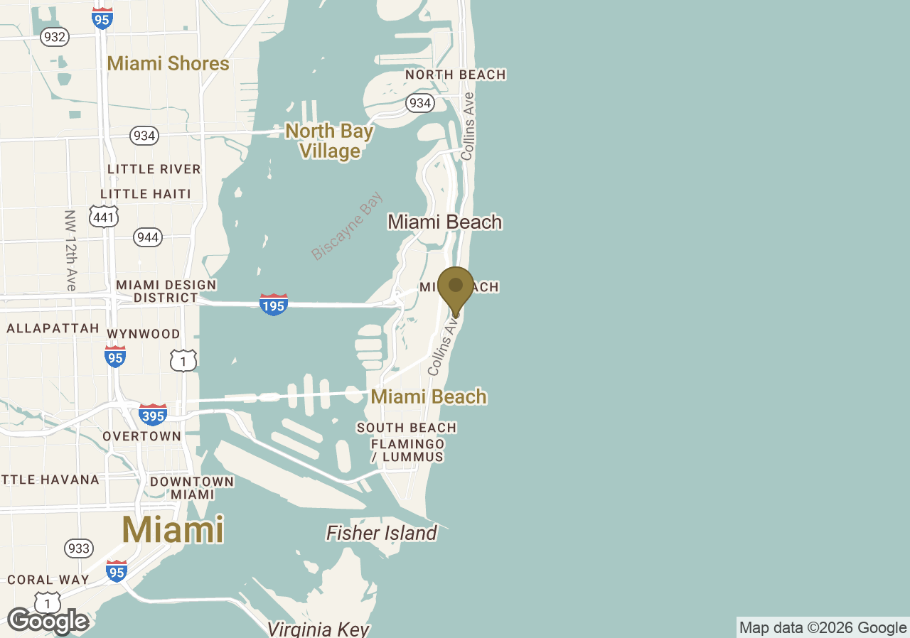 Map of Faena Hotel Miami Beach