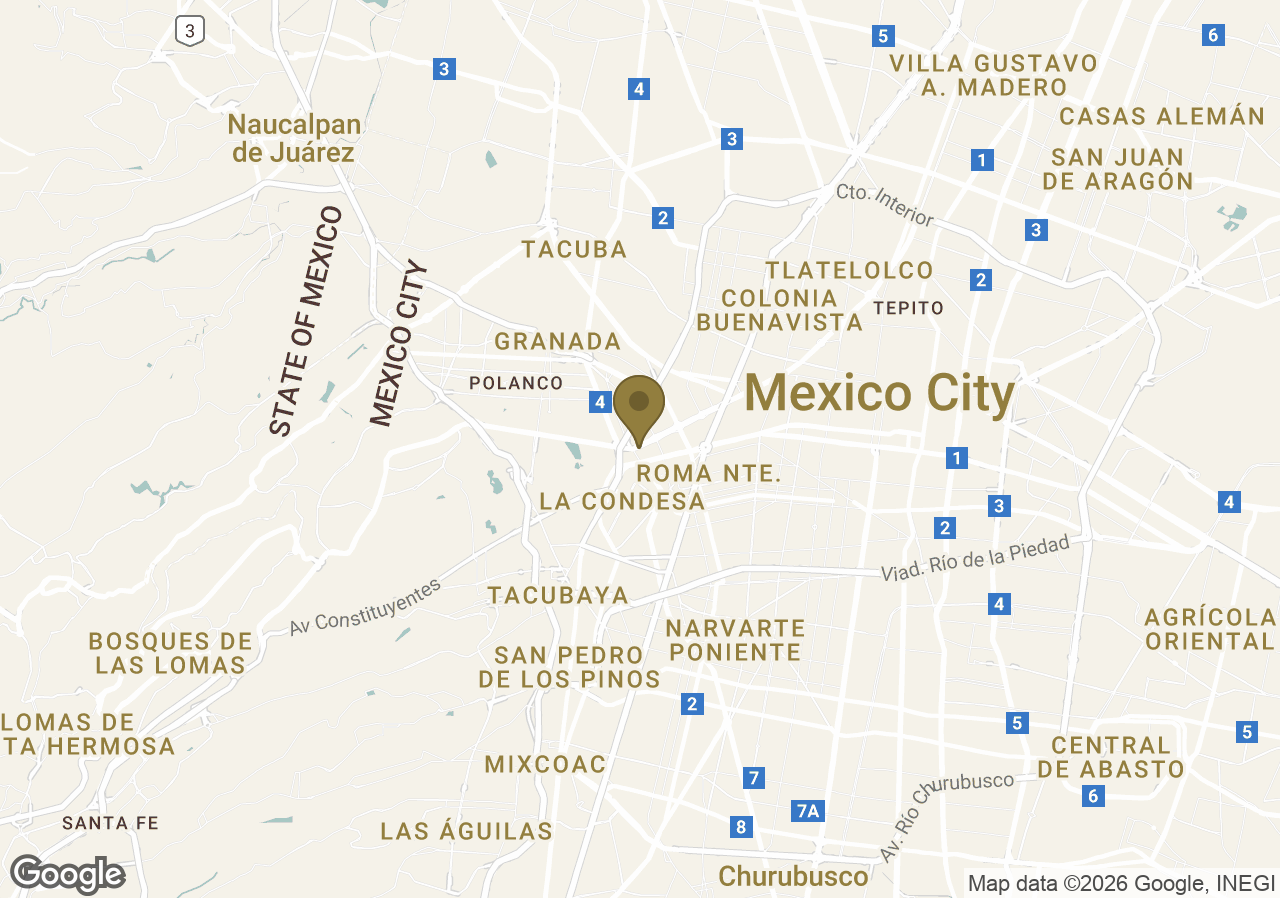 Map of Four Seasons Hotel Mexico City