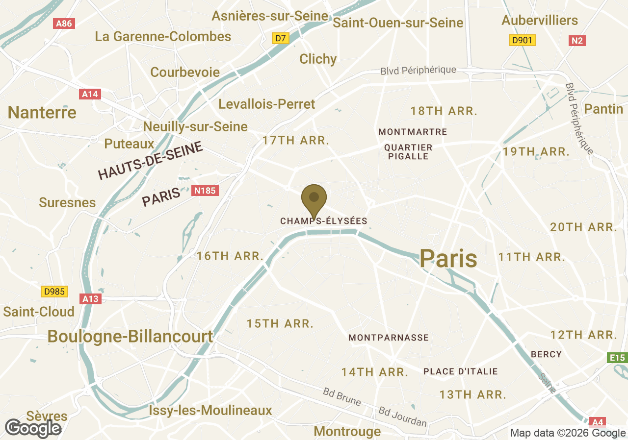 Map of Hôtel Plaza Athénée
