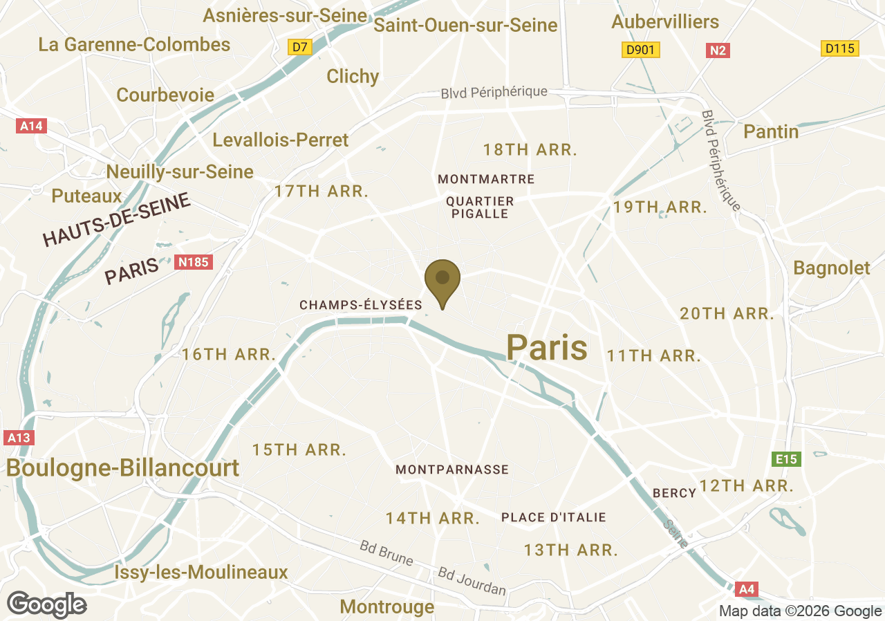 Map of Le Meurice