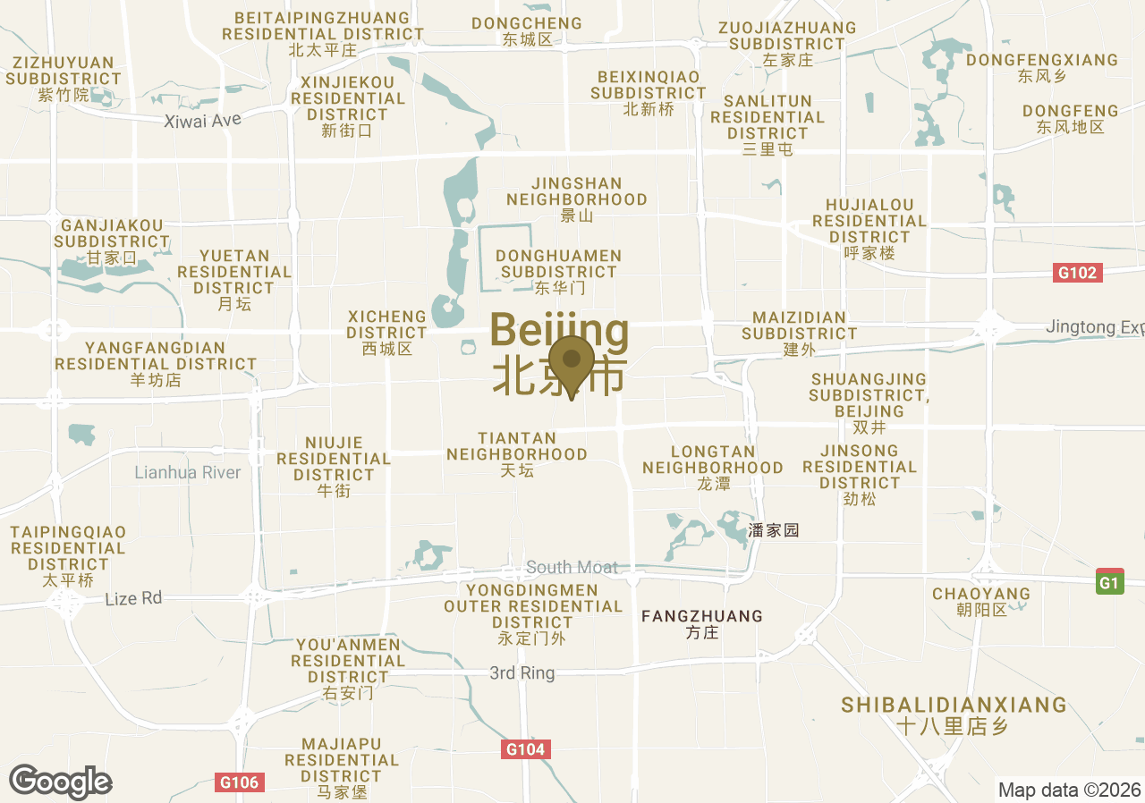 Map of Mandarin Oriental Qianmen, Beijing