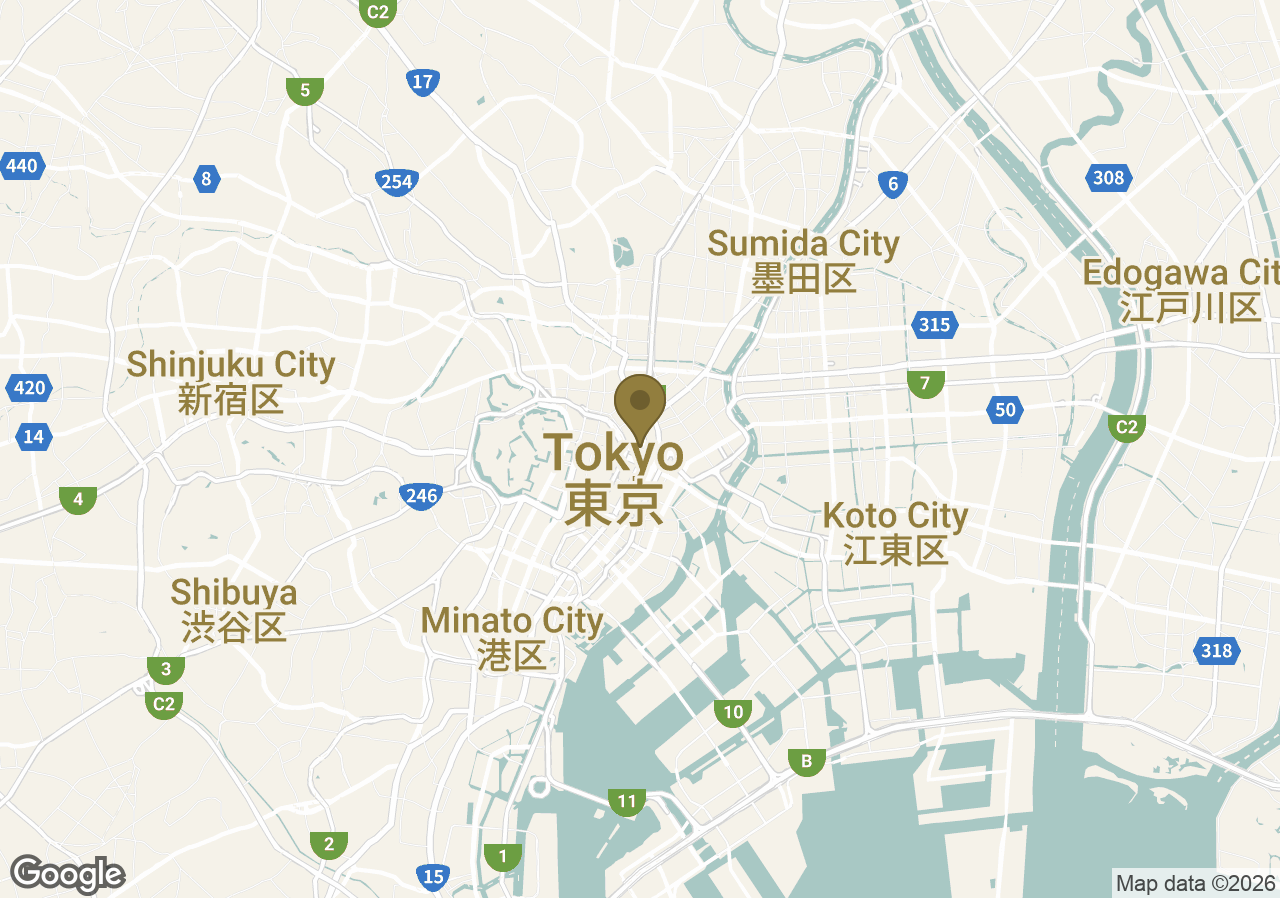 Map of Mandarin Oriental Tokyo