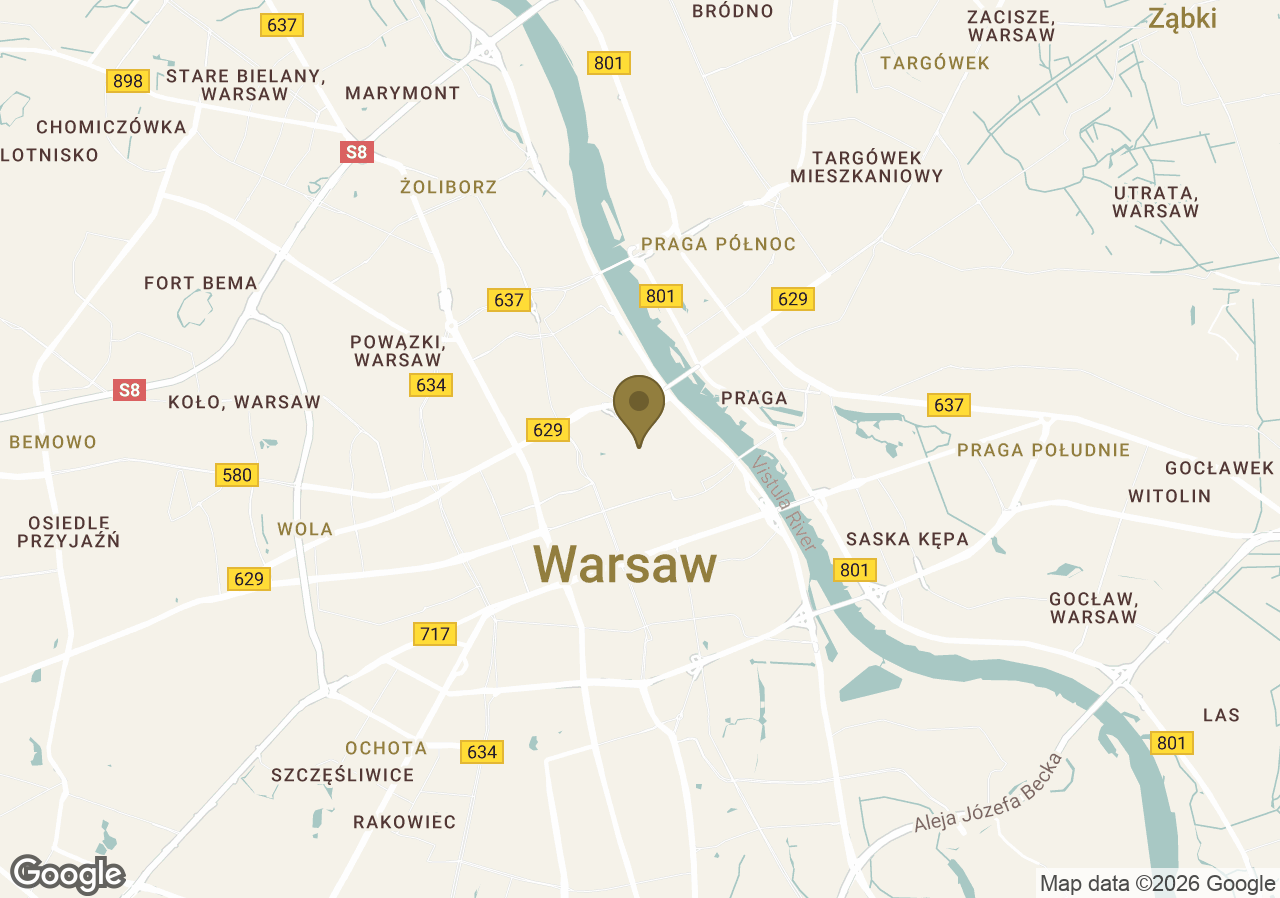 Map of Raffles Europejski Warsaw
