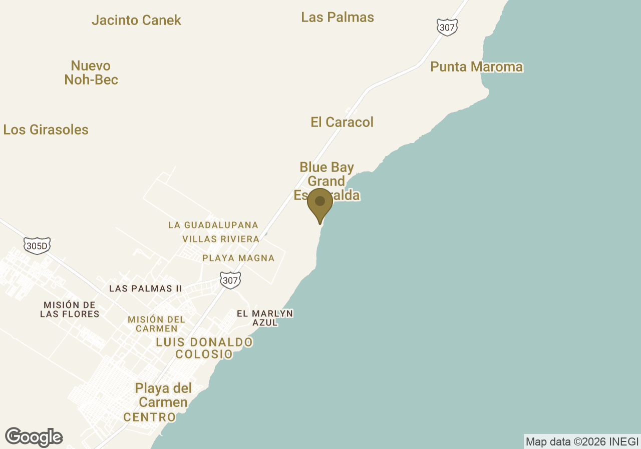 Map of Rosewood Mayakoba