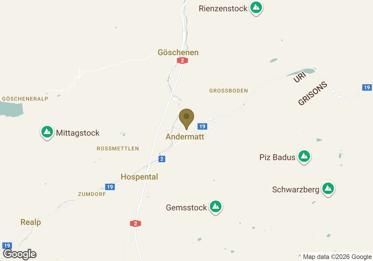 Map of The Chedi Andermatt