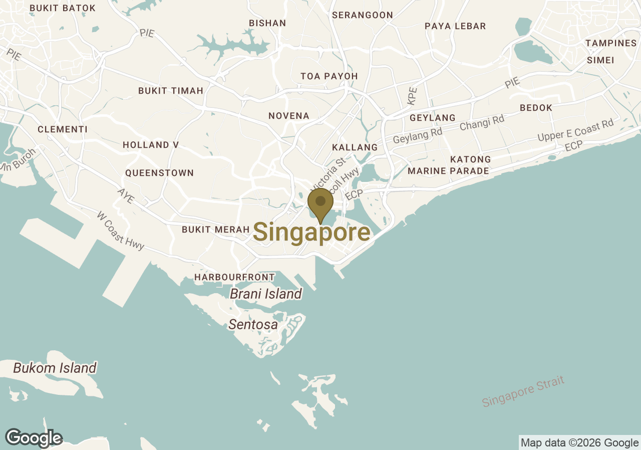 Map of The Fullerton Bay Hotel Singapore