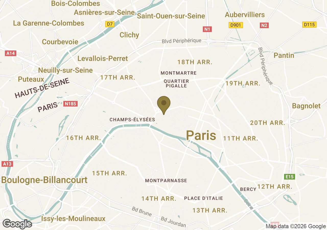 Map of The Ritz Paris