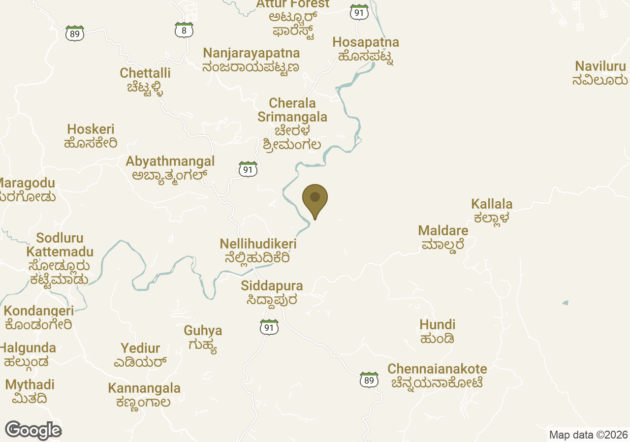 Map of Evolve Back Coorg