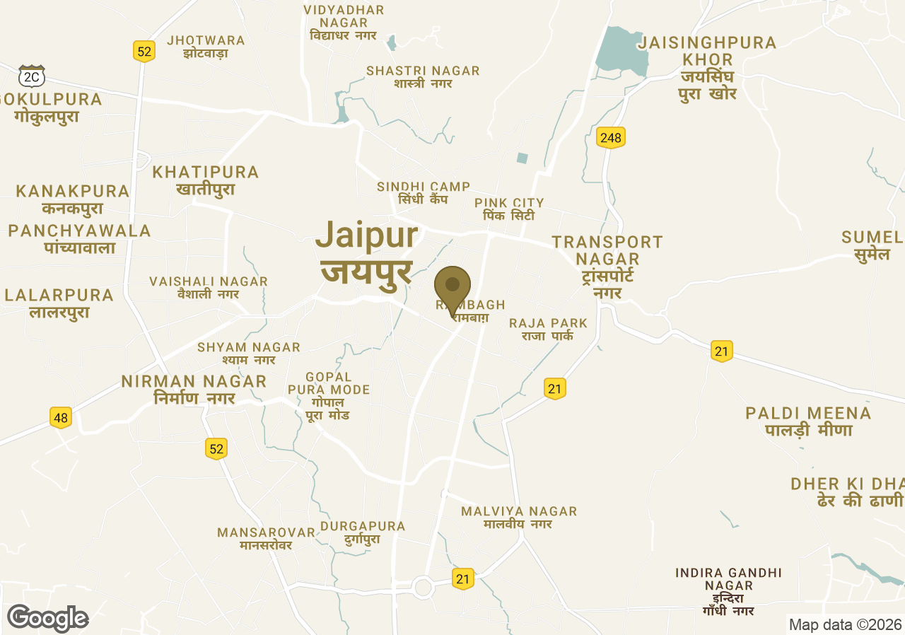 Map of Taj Rambagh Palace