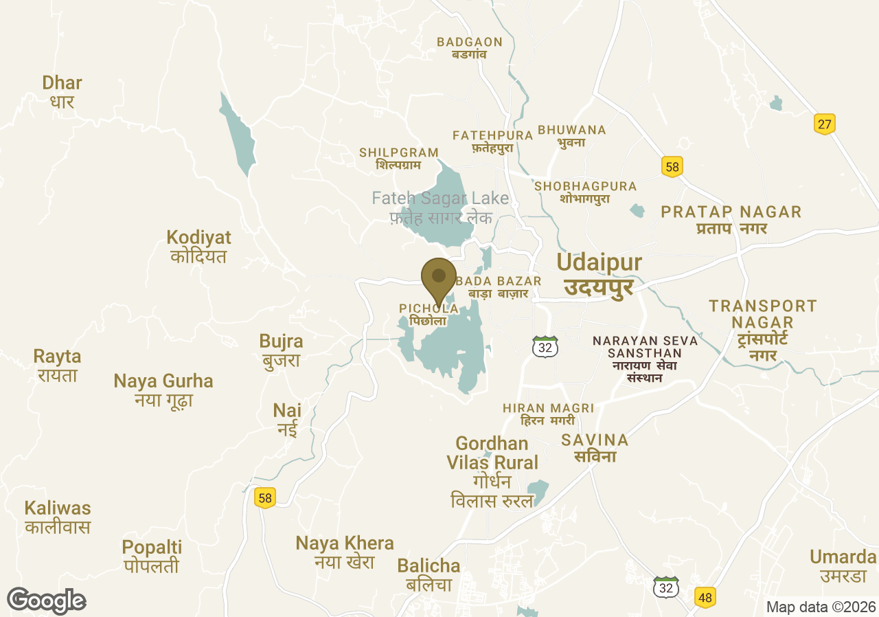 Map of The Oberoi Udaivilas