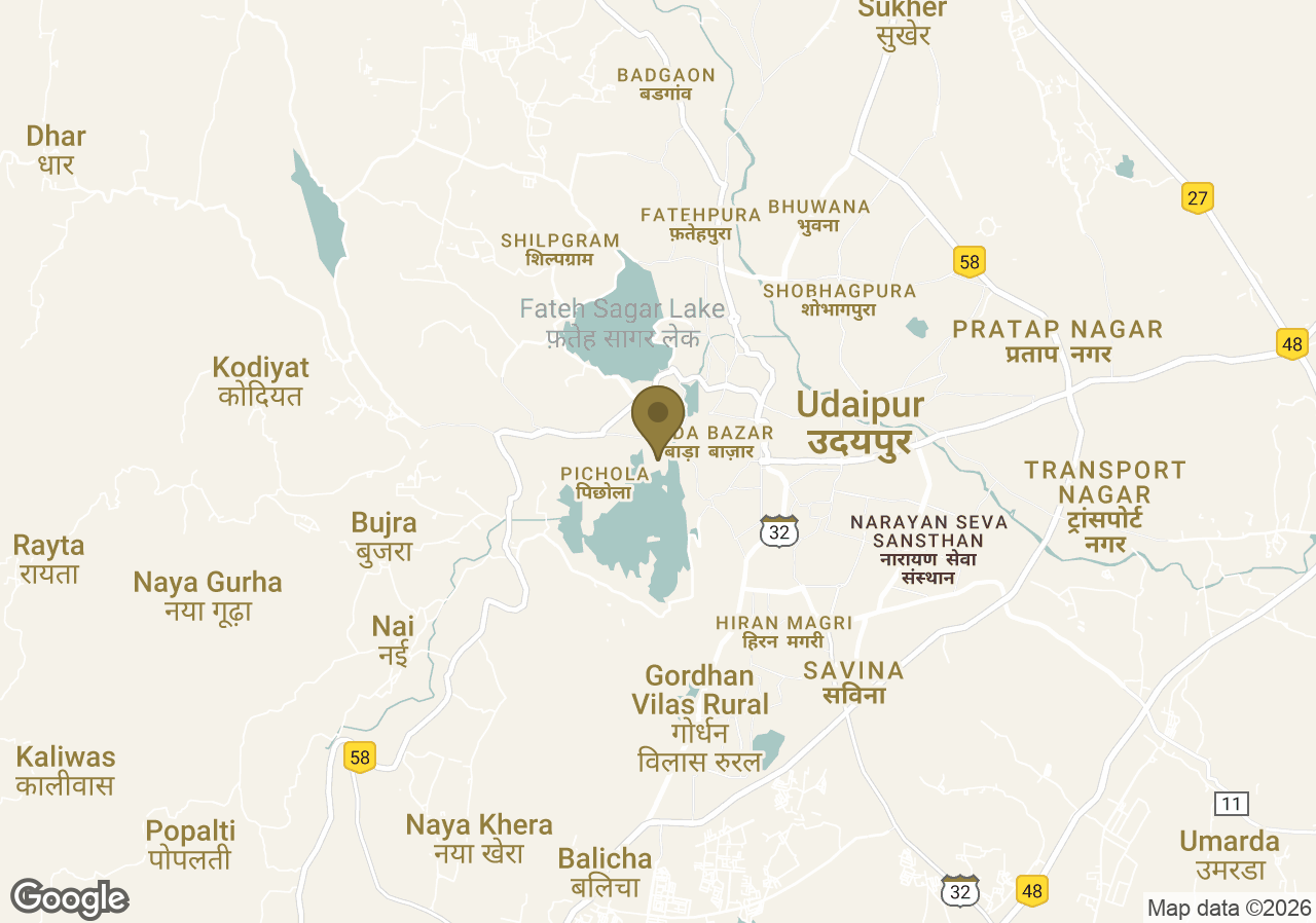 Map of The Leela Palace Udaipur